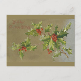 Ein altmodischer Weihnachtswunsch - Vintage Postka Postkarte