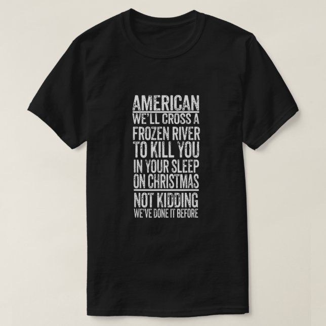 Ein amerikanischer Brunnen überquert einen gefrore T-Shirt (Design vorne)