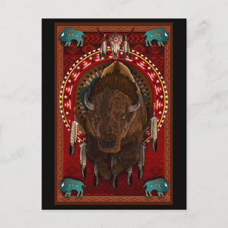 Ein amerikanischer Buffalo-Designprint Postkarte