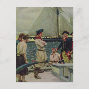 Ein amerikanischer Privater, der den britischen Pr Postkarte