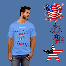 Ein amerikanischer Typ 4. Juli Red White and Blue T-Shirt