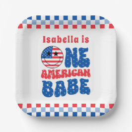 Ein amerikanisches Babe 4. Juli 1. Pappteller