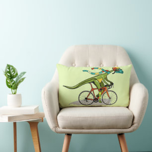 Ein Anabisetia Dinosaurier, der mit dem Fahrrad fä Lendenkissen