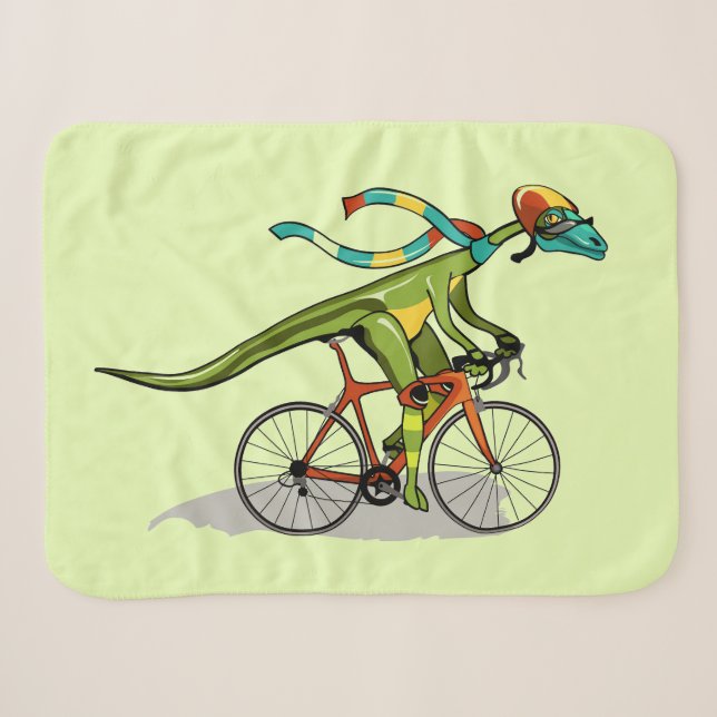 Ein Anabisetia Dinosaurier, der mit dem Fahrrad fä Sherpadecke (Vorderseite (Horizontal))