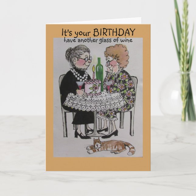 Ein anderes Glas Wein, wunderliche Karte (Vorderseite)