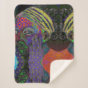 ein anderes Mädchen mit einer Perle Sherpadecke