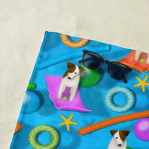 ein anderes Parson Jack Russell Terrier Pool Party Strandtuch