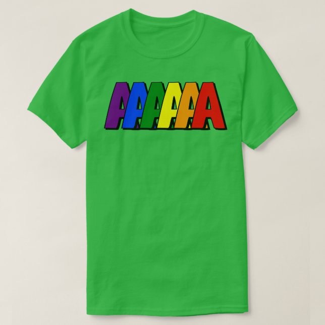 Ein Anfangsbuchstabe A in Regenbogenfarben T-Shirt (Design vorne)