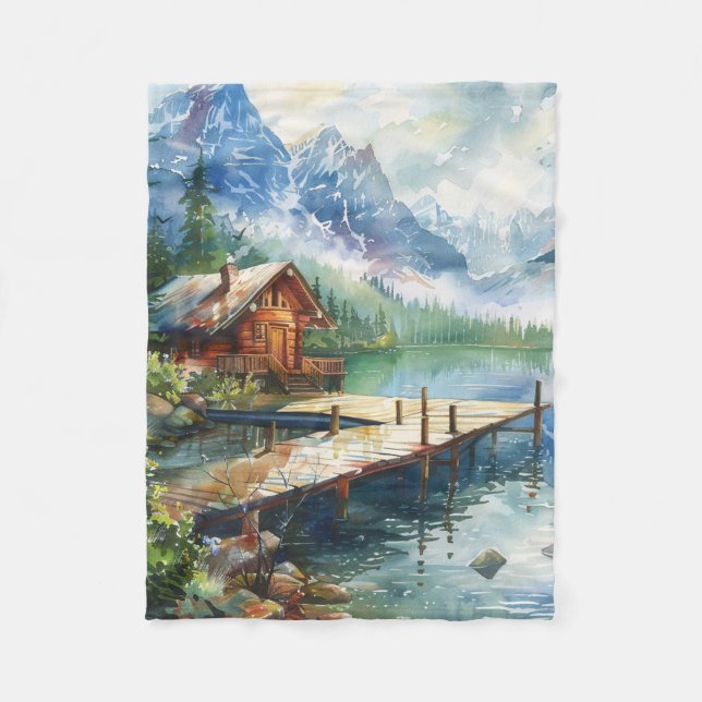Ein Angel-Schlauch am See Fleecedecke (Vorderseite)