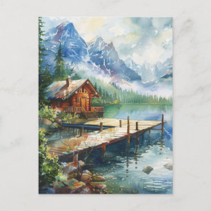 Ein Angel-Schlauch am See Postkarte