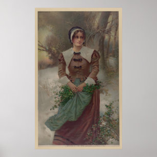 Ein angemessenes Puritanermädchen Poster