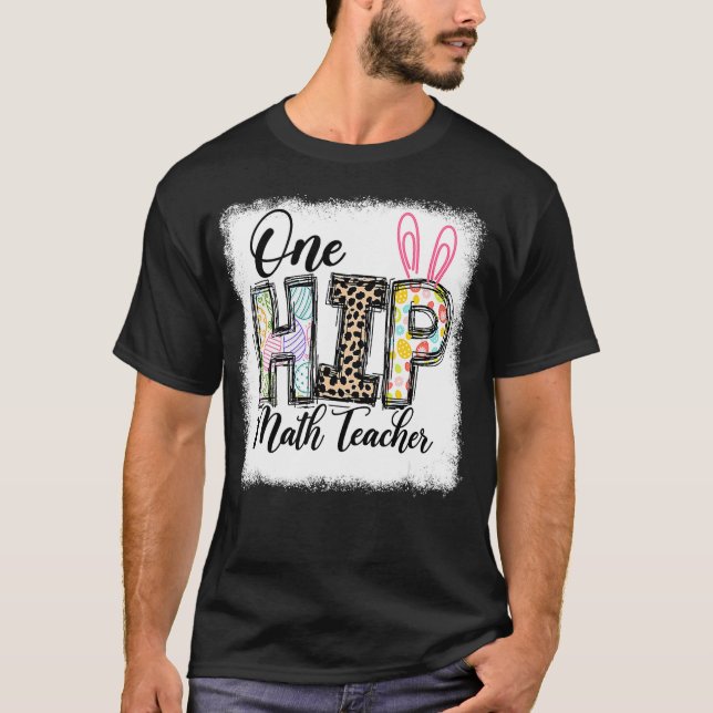 Ein Angesagter Mathematiklehrer Leopard Lehrer Ost T-Shirt (Vorderseite)