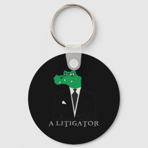Ein Ankläger Alligator in Anzug Funny Anwalt Gesch Schlüsselanhänger