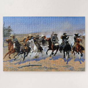 Ein Ansturm auf das Holz 1889 Frederic Remington
