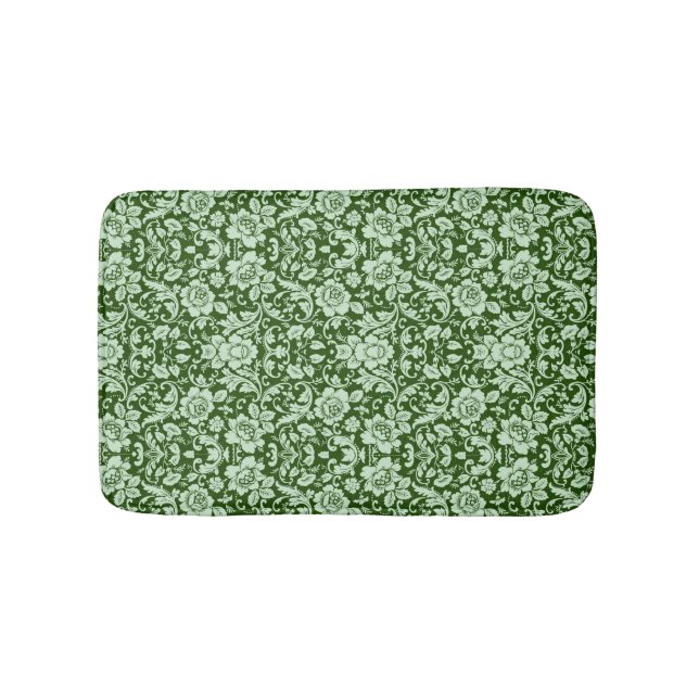 Ein antiker Blumendamast Badematte (Vorderseite)