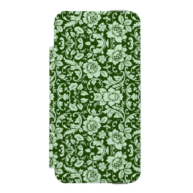 Ein antiker Blumendamast Incipio iPhone Geldbeutel-Hülle (Folio Vorderseite)