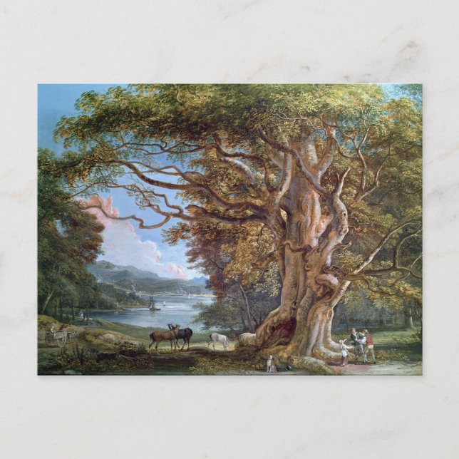Ein antiker Buchenbaum, 1794 (Öl auf Leinwand) Postkarte (Vorderseite)