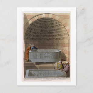 Ein antiker Sarcophagus von Basaltes, Lov genannt Postkarte