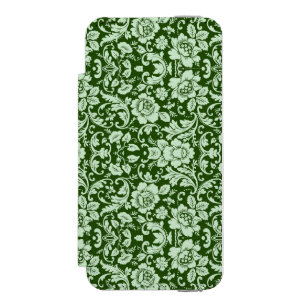 Ein antikes florales Damast Incipio Watson™ iPhone 5 Geldbörsen Hülle