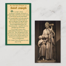 Ein antikes Gebet zu St. Joseph-Gebetskarten