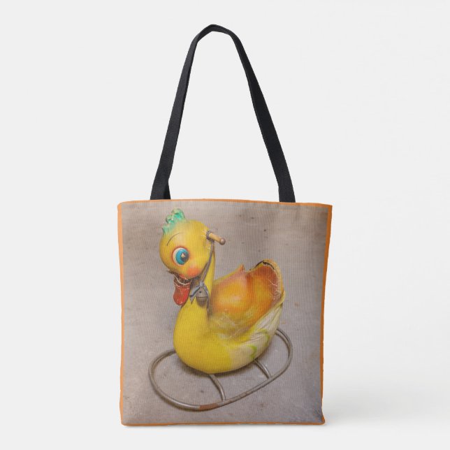 ein antikes Schaukeln für Kinder auf der Totttasch Tasche (Rückseite)