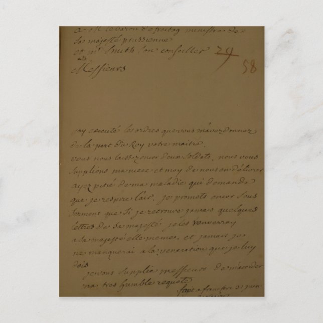 Ein Antrag auf Freilassung aus dem Gefängnis Postkarte (Vorderseite)