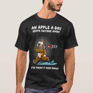 Ein Apfel am Tag hält jeden fern Nerd Fauler Fault T-Shirt