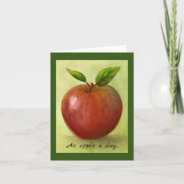 Ein Apfel am Tag humorvoll Karte