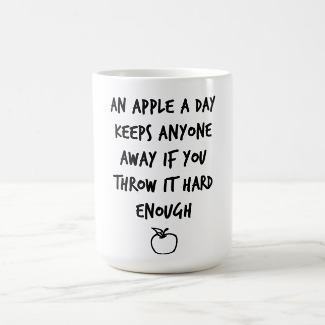 Ein Apfel am Tag Kaffeetasse (Mittel)