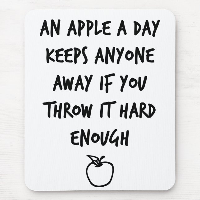 Ein Apfel am Tag Mousepad (Vorne)
