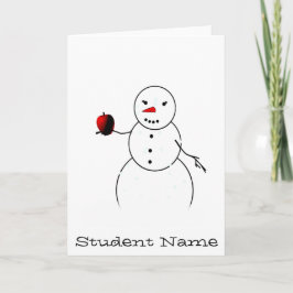 Ein Apfel für den Lehrer von Little Snowman Feiertagskarte