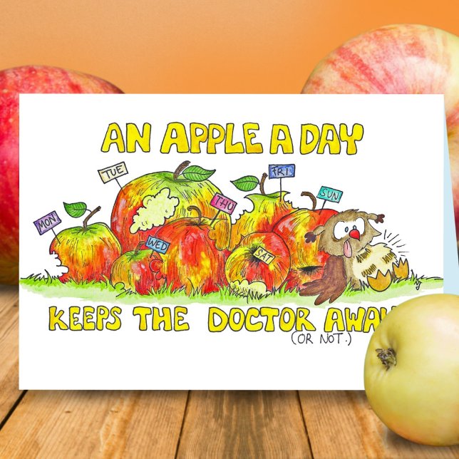 EIN APPLE A DAY Grußkarte von Nicole Janes Karte (Von Creator hochgeladen)