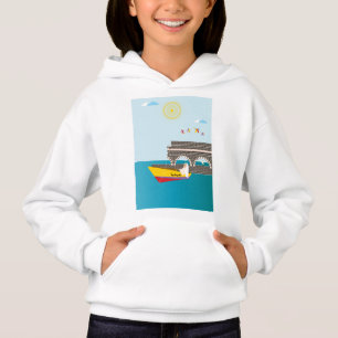 Ein arabischer Fischer in einem Boot Hoodie
