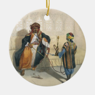 Ein arabischer Scheich Smoking, Illustration 'vom Keramikornament