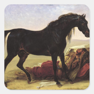 Ein arabisches Pferd Quadratischer Aufkleber