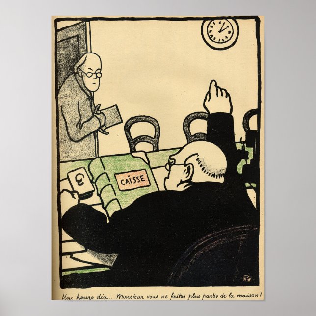 Ein Arbeitgeber hat einen seiner Mitarbeiter Poster (Vorne)