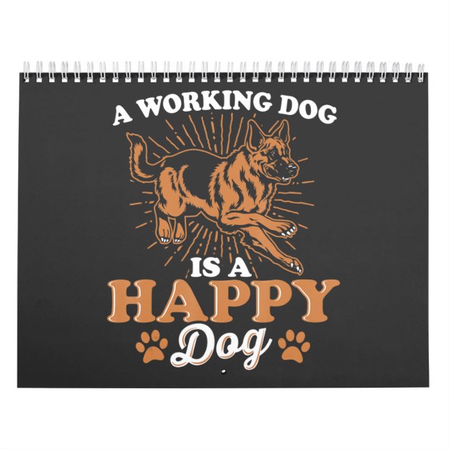 Ein Arbeitshund ist ein glücklicher Hund aus Deuts Kalender (Titelbild)