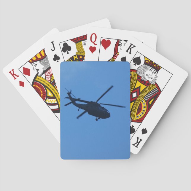 Ein Armeehubschrauber im Flug Spielkarten (Rückseite)