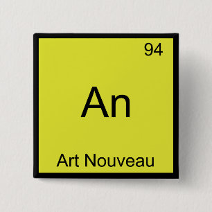 Ein - Art Nouveau lustiges Chemie-Element-Symbol Button
