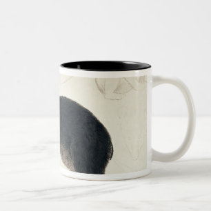 Ein asiatischer schwarzer Bär, "Ursus Tibetanus " Zweifarbige Tasse