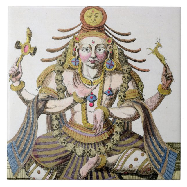 Ein Aspekt von Shiva, 'von der Reise ZusatzIndes Fliese (Vorderseite)