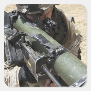 Ein assaultman quadratischer aufkleber