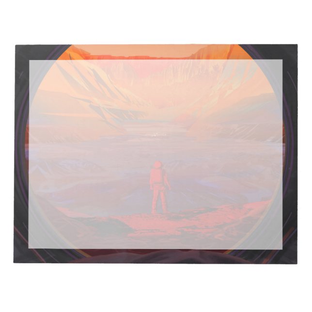 Ein Astronaut in den Mars Notizblock (Vorderseite)