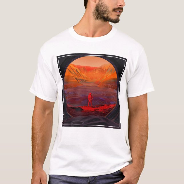 Ein Astronaut in den Mars T-Shirt (Vorderseite)