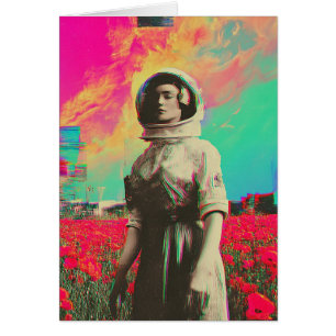 Ein Astronaut in einem Mohnfeld glitzert Jede Anlä