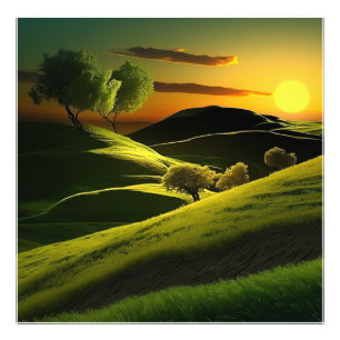 Ein atemberaubender Sonnenuntergang auf den sanfte Fotodruck