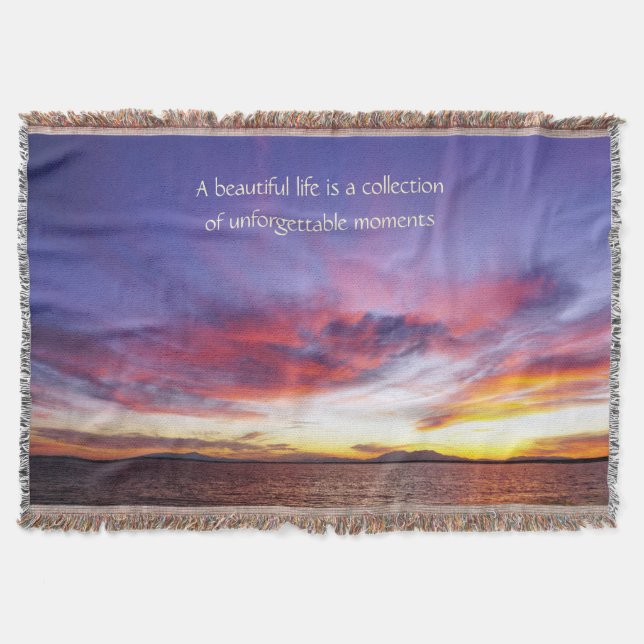 Ein atemberaubender Sonnenuntergang über dem Meer Decke (Vorderseite)
