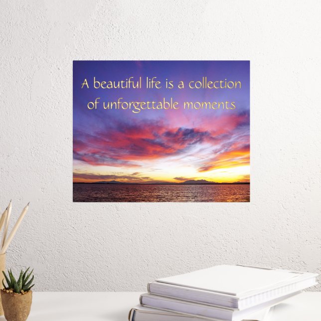 Ein atemberaubender Sonnenuntergang über dem Meer  Foliendrucke (In Situ (Schreibtisch 3))