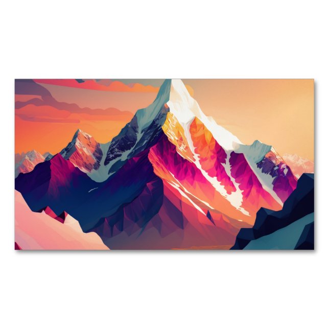 Ein atemberaubender Sonnenuntergang über farbenprä Magnetische Visitenkarte (Vorderseite)