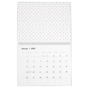 Ein auffälliges blaues und rosa Blumenmotiv kontra Kalender